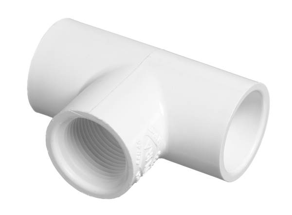 PVC Tee Socket x Socket x Female 1/2in.